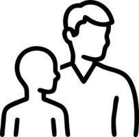 Father and son looking for future silhouette concept representing hope ambition and the bond between generations in to meaningful moment Set 3 vector