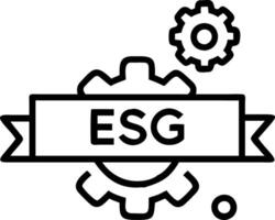 ESG banner web icon business organization Environment Social Governance cogs gear wheel mechanisms wireframe low polygonal blue mesh dots lines shapes Set 2 vector