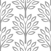 Elegant winter trees seamless tile pattern with frosted branches and silver leaves for sophisticated decor vector
