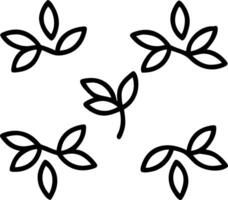 Elegant leaf repeat seamless tile pattern featuring various leaf shapes on to clean white background ideal for modern interiors vector