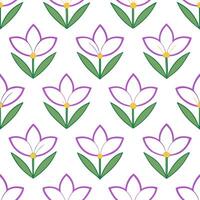 Elegant spring garden seamless pattern with tulips and hydrangeas for classy outdoor spaces vector