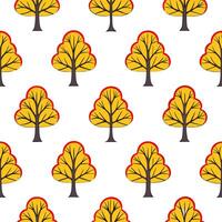 Elegant autumn trees seamless tile pattern with birch and cherry trees for sophisticated fall decor Set 3 vector