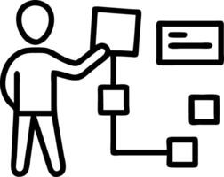 Dynamic young Indian Latino CEO managing organization writing strategy ideas on sticky notes presenting business plan projects on whiteboard in corporate office vector