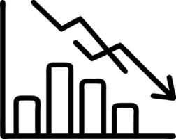 Dropping interest rate bar chart showing nervous investors representing financial uncertainty concept in dynamic graphic design Set 3 vector