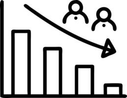 Dropping interest rate bar chart showing nervous investors representing financial uncertainty concept in dynamic graphic design Set 2 vector
