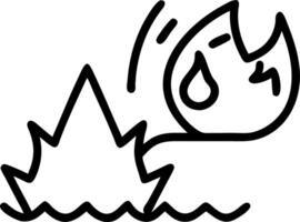 Dramatic image of water splashing against intense flames symbolizing conflict and contrast between elements Set 2 vector