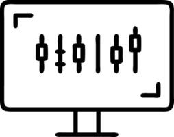 Detailed view of stock market exchange interface on computer screen with graphs and numbers vector
