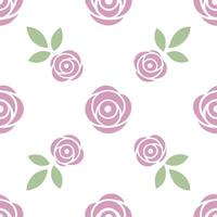 Delicate spring pastel seamless tile pattern with roses and lilacs for romantic garden designs vector