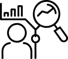 Data analyst examines dashboards monitors KPI metrics interprets charts to make strategic decisions fosters operational improvement brand success expansion vector