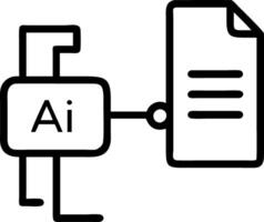data analysis document ai artificial intelligence process technology processor planning business information data tech network corporate concept Set 2 vector