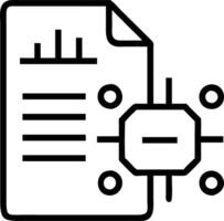 data analysis document ai artificial intelligence process technology processor planning business information data tech network corporate concept vector