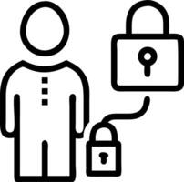 Cybersecurity and privacy concepts to protect data and encryption secure internet network security technology with businessman protecting personal data by lock icon Set 2 vector