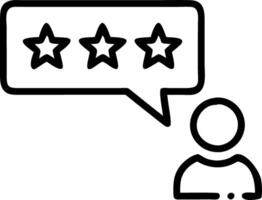 Customer providing ratings and feedback on service experience through an online application enhancing satisfaction surveys vector