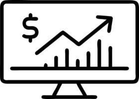 Dashboard graph forex statistics business financial analytics profit cost rate monitor screen perspective vector