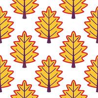 Cozy autumn trees seamless tile pattern with falling leaves and warm hues for inviting spaces Set 3 vector