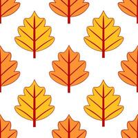 Cozy autumn trees seamless tile pattern with falling leaves and warm hues for inviting spaces vector