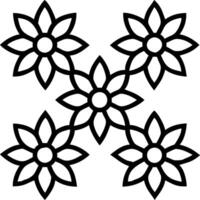 Contemporary sunflower seamless tile pattern with geometric sunflower designs and monochrome palette ideal for trendy spaces Set 2 vector