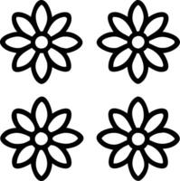 Contemporary daisy seamless tile pattern with geometric daisy designs and monochrome palette ideal for trendy spaces Set 5 vector