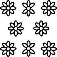 Contemporary daisy seamless tile pattern with geometric daisy designs and monochrome palette ideal for trendy spaces Set 4 vector