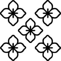 Contemporary cherry blossom seamless tile pattern with geometric blossom designs and monochrome palette ideal for trendy spaces vector
