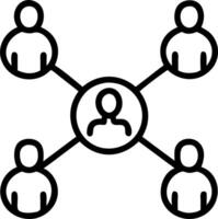 Connected together blue background teamwork network community concept vector