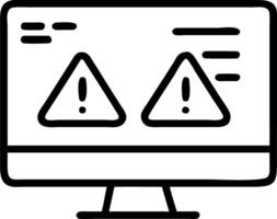 Computer screen displaying hacked alert and system warning indicating cyberattack on network cybersecurity vulnerability data breach and compromised information Set 2 vector
