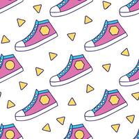 Colorful retro polygon seamless tiles lively hues on white background great for fabric design Edition vector