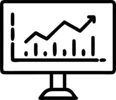 Close up of stock market graph chart with investment indicators trading data on stock exchange market monitor screen vector