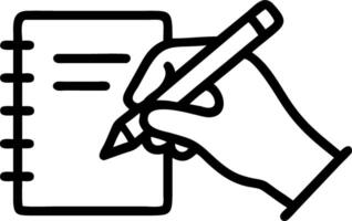 Close up of person writing in notebook with yellow pen highlighting creativity and organization in comfortable setting vector