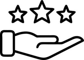 Clients hand showing five star excellent service rating representing top customer experience and satisfaction with product and service reviews vector