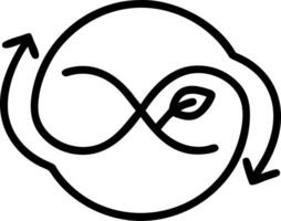 Circular economy icon nature background concept circular economy future growth business design reuse renewable material resources environment sustainable vector