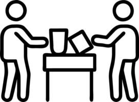 Businessmen hold boxes for personal belongings and resignation letters for resign by the desk in the office for changing and resigning from work concept for quit or change of job c vector