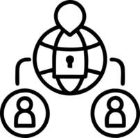 Businesspeople protecting personal information with global network security technology featuring encryption and padlock icons on virtual interface illustrating cybersecurity concep Set 3 vector