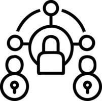 Businesspeople protecting personal information with global network security technology featuring encryption and padlock icons on virtual interface illustrating cybersecurity concep Set 2 vector