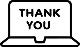 Businessman using laptop showing thank you display screen concept thank you business appreciation gratitude congratulations presentation technology digital Set 2 vector