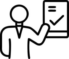 Businessman using tablet tick mark on virtual document for online approve paperless quality assurance ERP management prepare check approve concept vector