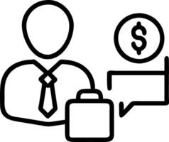 Businessman using computer for fund financial investment management and portfolio diversification vector