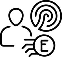 businessman using fingerprint identification access personal financial data to kyc electronic know customer biometrics security innovation technology digital cyber crime vector