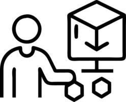 Businessman using computer for NFT non fungible token crypto art blockchain technology concept vector