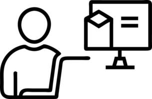 Businessman using computer for document management within Enterprise Resource Planning ERP system illustrating ERP concepts Set 2 vector