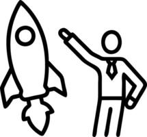 businessman touching rocket launch up arrow investment growth planning corporate business startup objective value development leadership customer target Set 2 vector