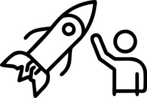 businessman touching rocket launch up arrow investment growth planning corporate business startup objective value development leadership customer target Set 4 vector