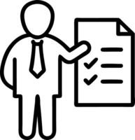 Businessman tick correct sign mark for document approve project acceptance and quality assurance concept Take an assessment questionnaire evaluation online survey online exam conc vector