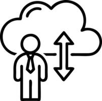 businessman showing virtual glowing cloud computing download loading data information upload system network application data transfer technology data transformation concept concept Set 9 vector