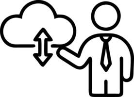 businessman showing virtual glowing cloud computing download loading data information upload system network application data transfer technology data transformation concept concept Set 14 vector
