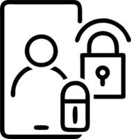 Businessman protecting personal data on smartphone with lock icon and internet network security technology illustrating data protection and cybersecurity vector