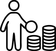 businessman hand stacking coins finance investment management portfolio diversification distributing risks increasing opportunities vector
