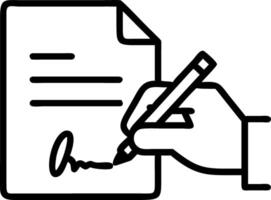 Businessman electronically signing form agreement on laptop representing digital smart contracts electronic document signatures and digital transactions in business and banking con vector