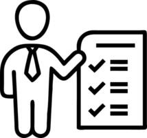 businessman checking steps document list checkboxes regulation practices policies Terms conditions Examination ethical rules Evaluate quality efficiency Set 4 vector
