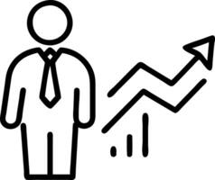 Businessman analyzing market growth trends in 2026 and planning business growth and profit increase for the year 2026 vector